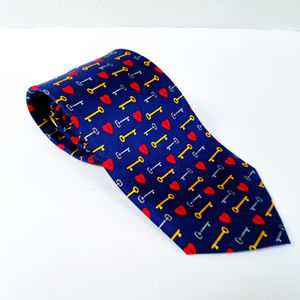 Alynn 100% Silk Tie "Key to My Heart"